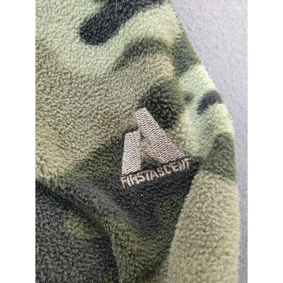 Eddie Bauer First Ascent Pullover Mens 2XL Green Camo Fleece Quarter Zip Pocket - Picture 5 of 12
